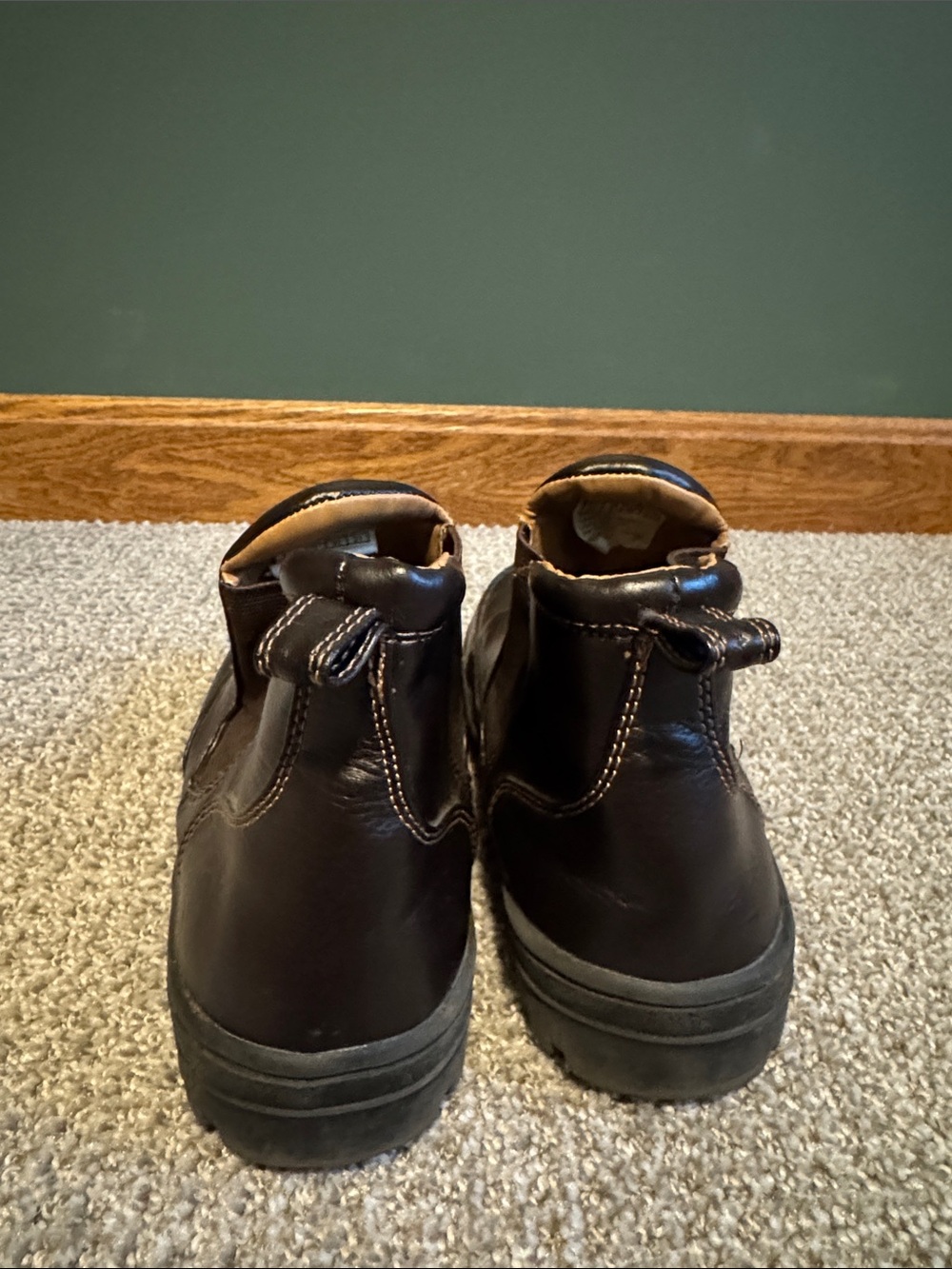 GAP Little Boys Brown Leather Slip-On Chelsea Boots - Picture 5 of 15